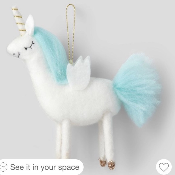 NWT TARGET UNICORN ORNAMENT CHRISTMAS TREE ORNAMENT WONDERSHOP FARMHOUSE BOHO - Picture 9 of 9